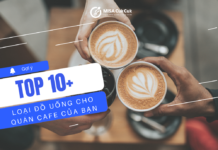 menu đồ uống quán cà phê