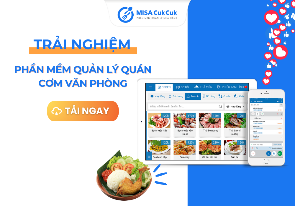 Phần mềm quản lý quán cơm văn phòng