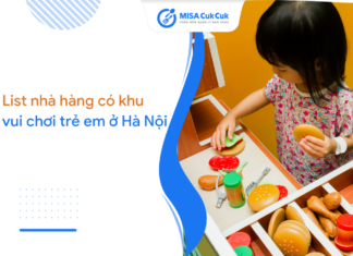 Nhà hàng có khu vui chơi trẻ em ở Hà Nội