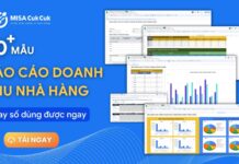 Tải mẫu báo cáo doanh thu nhà hàng bằng excel