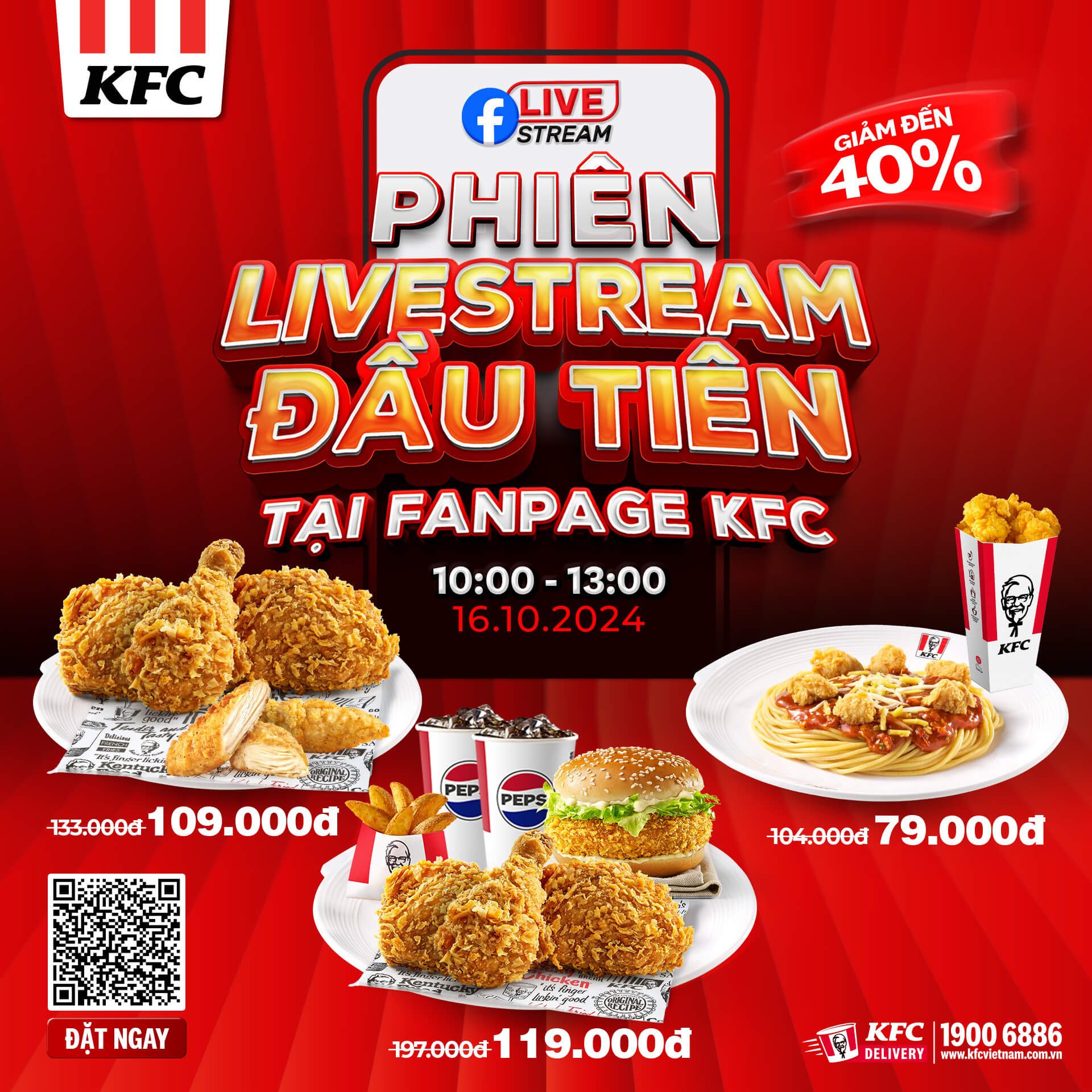 KFC tổ chức phiên livestream đầu tiên trên fanpage