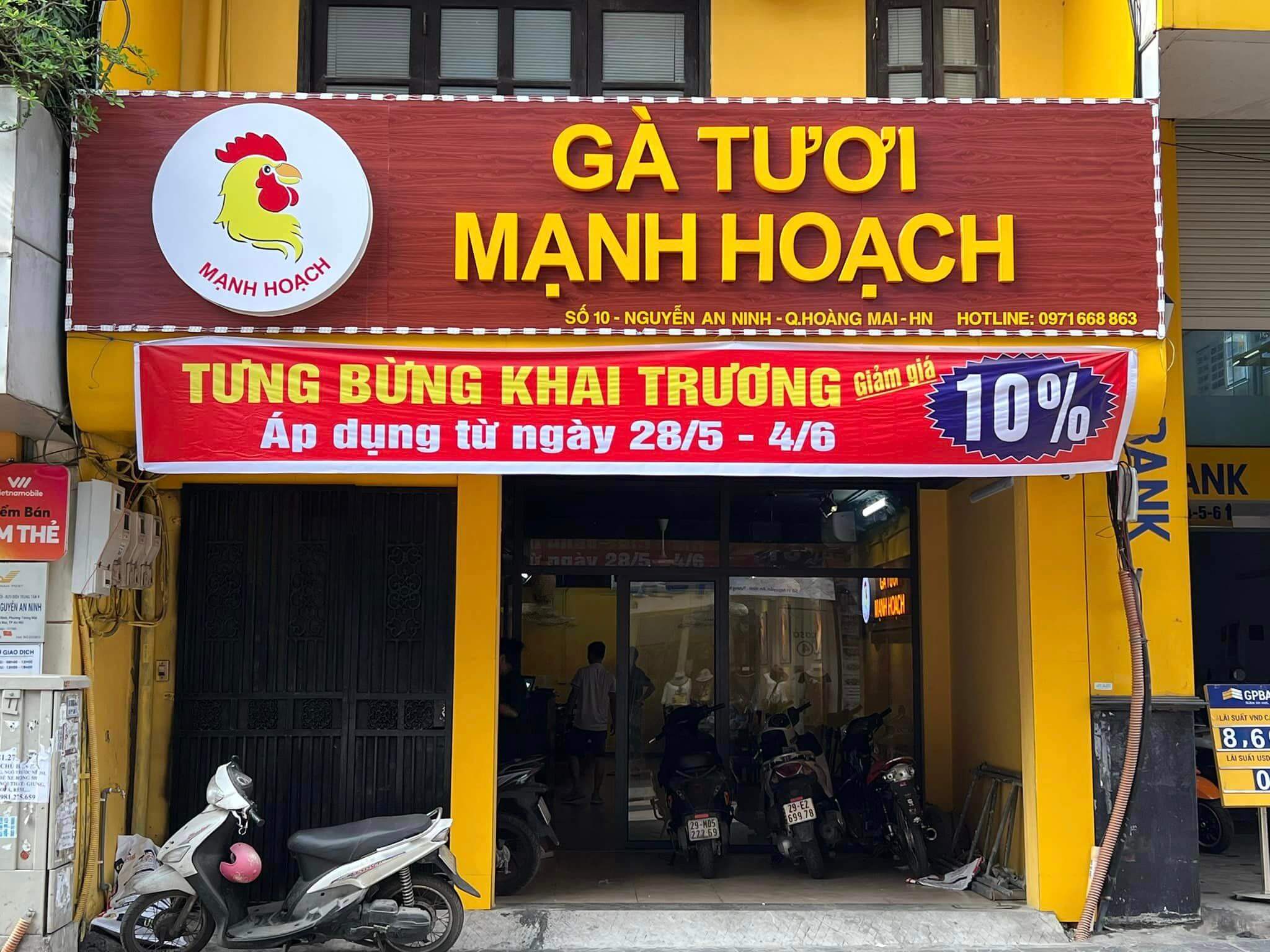 Địa chỉ nhà hàng gà Mạnh Hoạch