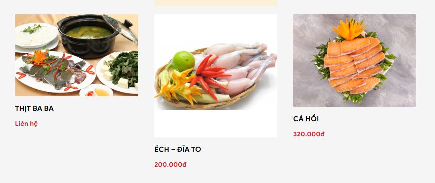 Các món thịt menu Lẩu nấm Gia Khánh