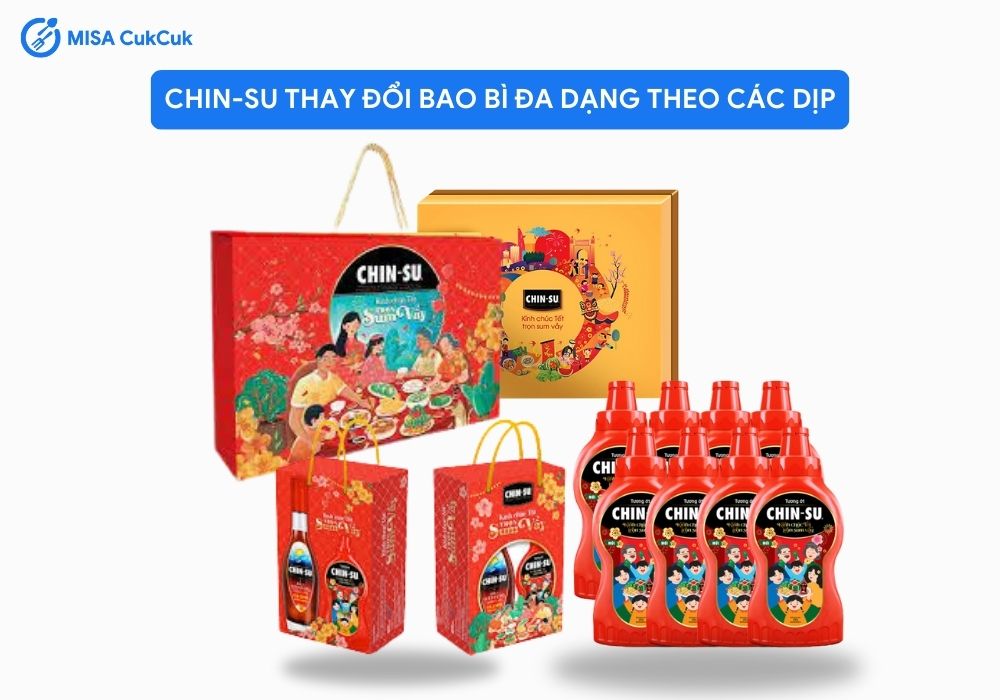 Chin-Su thay đổi bao bì đa dạng