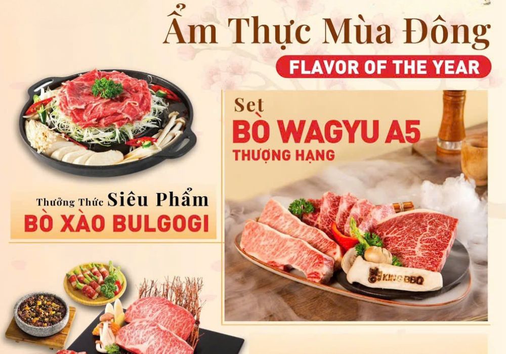 Menu theo mùa tại quán nướng ngoài trời 