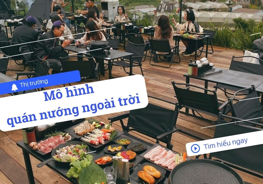 Mô hình quán nướng ngoài trời