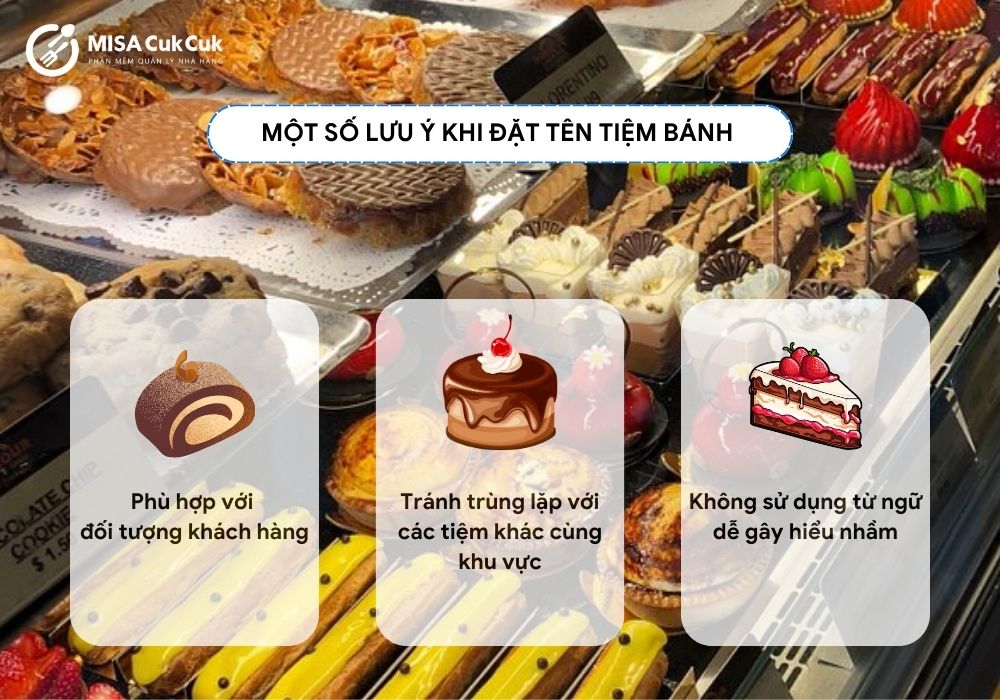 Một số lưu ý khi đặt tên tiệm bánh hay 